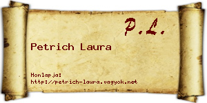 Petrich Laura névjegykártya